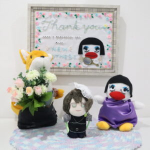ぬい服フルオーダー♡無々 10CM ちびぬいぐるみ 本体 ぬいぐるみ 無属性 スケルトン 骨 アイス